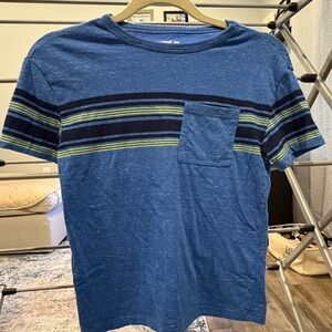 Cat & Jack Blue Striped Short Sleeve Tee